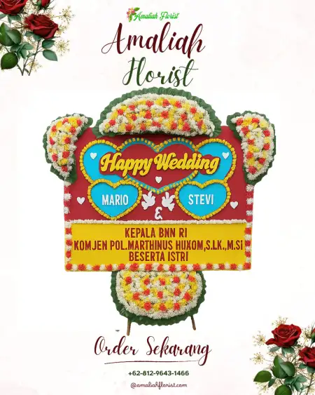 Papan Bunga Pernikahan Titab